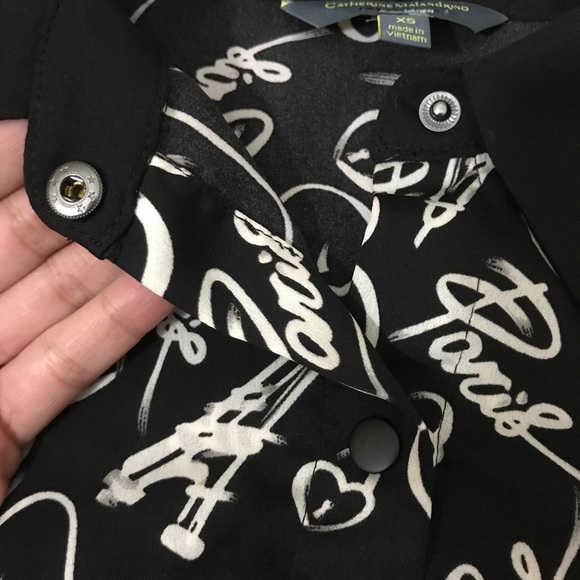 Catherine Malandrino paris print blouse - Picture 5 of 7